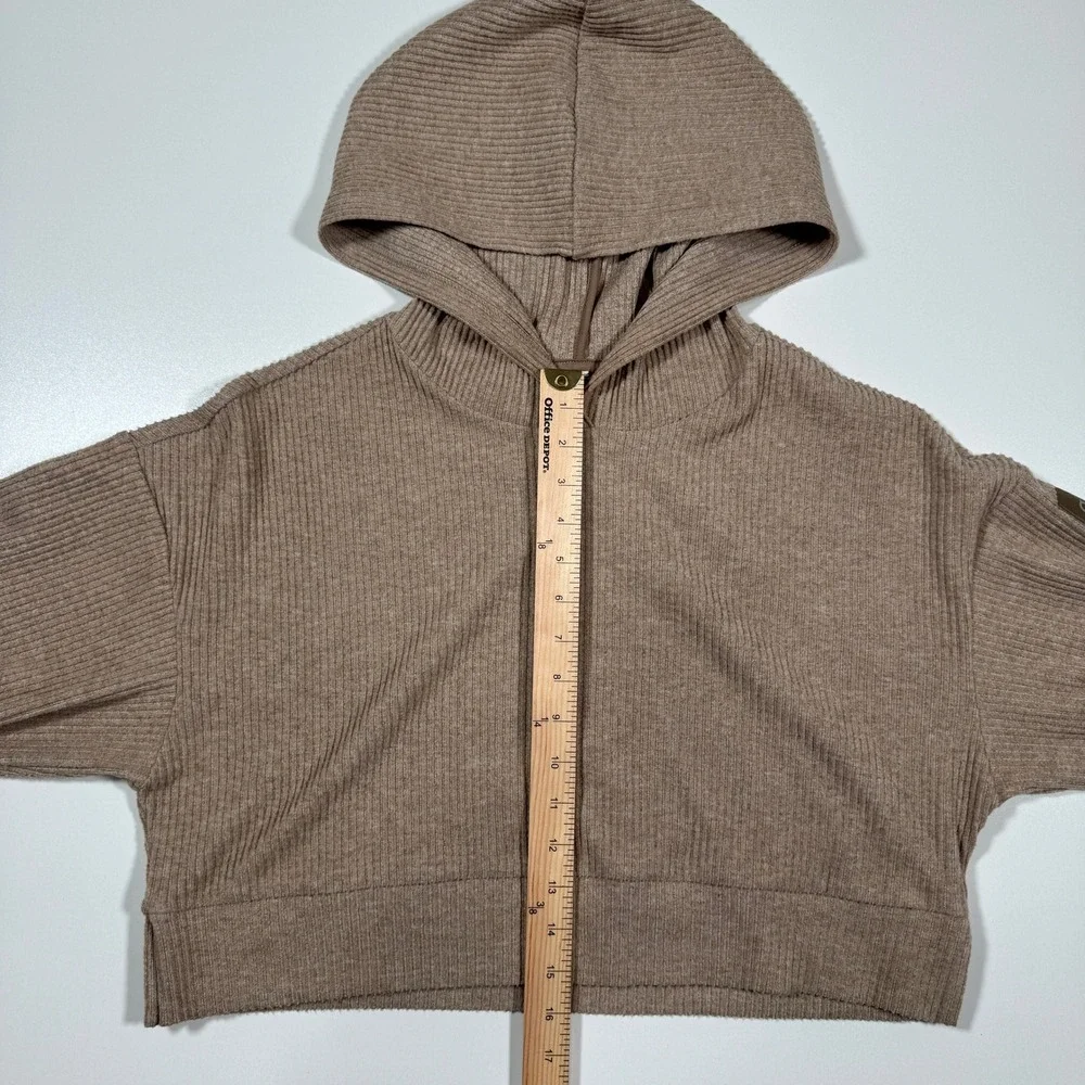Alo Yoga S Muse Hoodie Gravel Heather Sweatshirt Yoga Hiking Pickleball Golf Gym - Picture 6 of 8